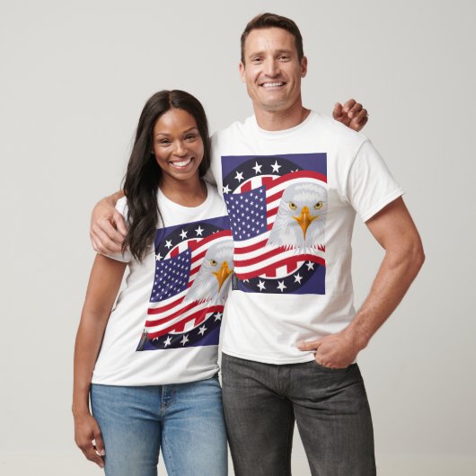 American Eagle & Flag Patriotic T-Shirt Tシャツ (ユニセックス)