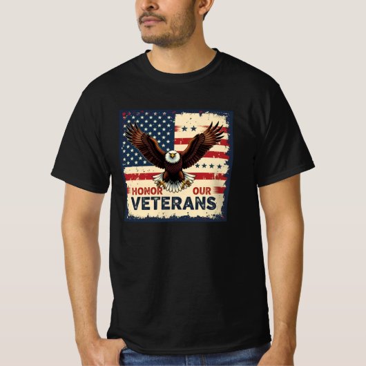 American Eagle Honor Our Veterans Black T-Shirt Tシャツ (正面)