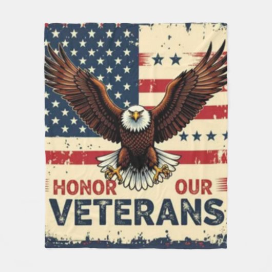 American Eagle Honor Our Veterans Fleece Blanket フリースブランケット (正面)