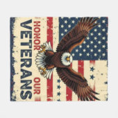 American Eagle Honor Our Veterans Fleece Blanket フリースブランケット (正面(横))