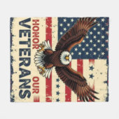 American Eagle Honor Our Veterans Fleece Blanket フリースブランケット (正面(横))