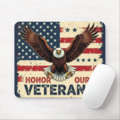 American Eagle Honor Our Veterans Mousepad マウスパッド (マウス)