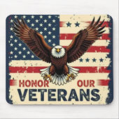 American Eagle Honor Our Veterans Mousepad マウスパッド (正面)