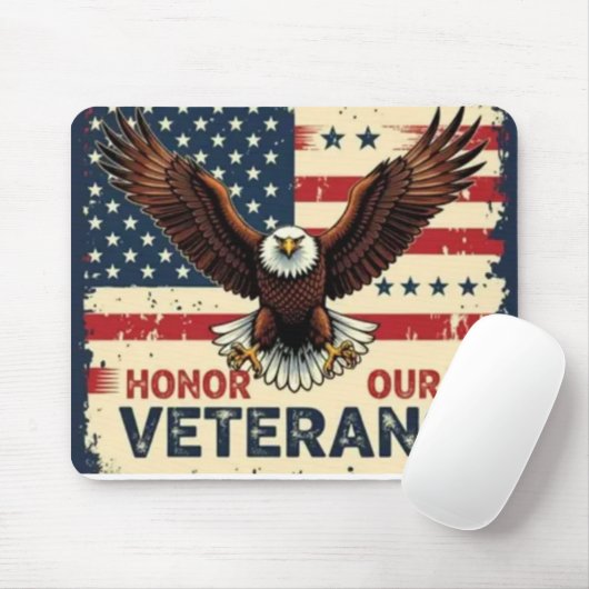 American Eagle Honor Our Veterans Mousepad マウスパッド (マウス)