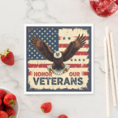 American Eagle Honor Our Veterans Napkins スタンダードランチョンナプキン (インサイチュ)