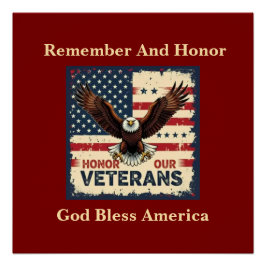 American Eagle Honor Our Veterans Poster ポスター