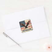 American Eagle Honor Our Veterans Stickers スクエアシール (封筒)