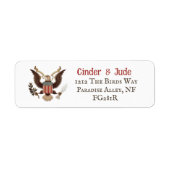 American Eagle Patriot  White Return Address Label ラベル (正面)