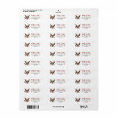 American Eagle Patriot  White Return Address Label ラベル (フルシート)