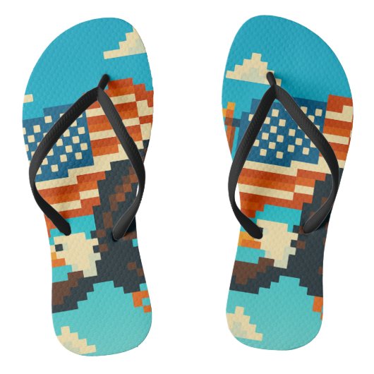American Eagle Pixel Art Flip Flops ビーチサンダル (ソール)