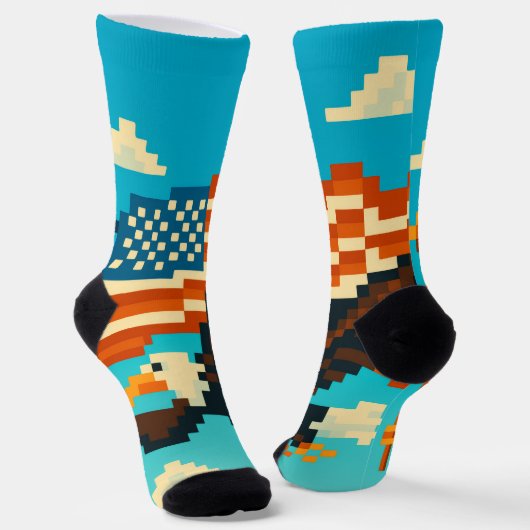 American Eagle Pixel Art Socks ソックス (傾斜あり)