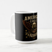 American Eagle Pride – Bold USA Freedom コーヒーマグカップ (正面左)