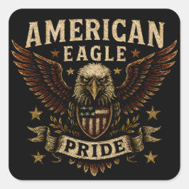 American Eagle Pride – Bold USA Freedom スクエアシール