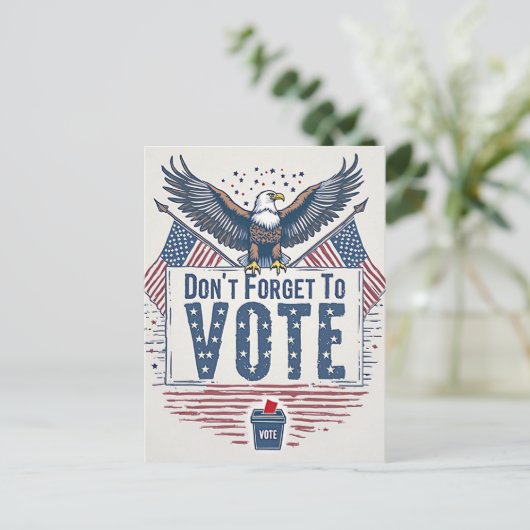 American Eagle Vote Reminder ポストカード (スタンド正面)