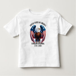American Eagle with Flag Wings 1776-2026 トドラーTシャツ