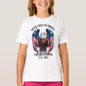 American Eagle with Flag Wings 1776-2026 Tシャツ (正面)