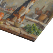 American English Foxhound Cooking in Kitchen カッティングボード (角)