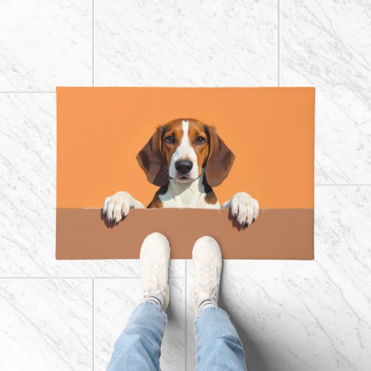 American English Foxhound Doormat Art ドアマット (室内)