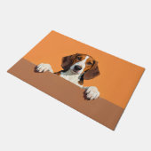 American English Foxhound Doormat Art ドアマット (アングル)