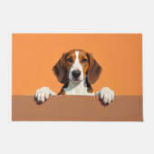 American English Foxhound Doormat Art ドアマット (正面)