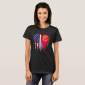 American Eritrean Heritage Month Eritrea Flag Hear Tシャツ (正面フル)