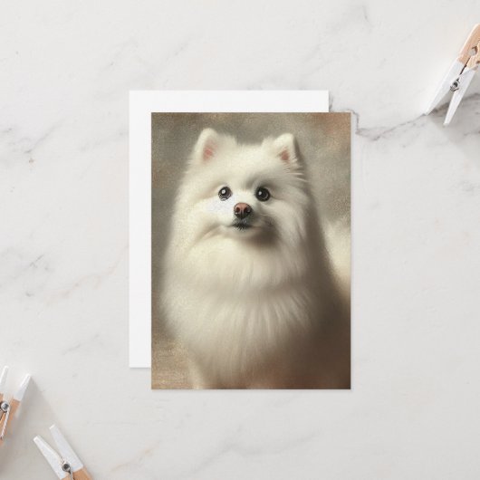 American Eskimo Dog カード (正面/裏面インサイチュ)