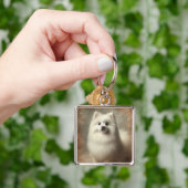 American Eskimo Dog キーホルダー (手)