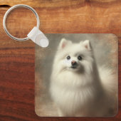 American Eskimo Dog キーホルダー (正面)