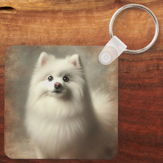 American Eskimo Dog キーホルダー (裏面)