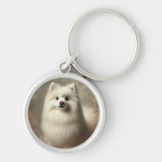 American Eskimo Dog キーホルダー (正面)