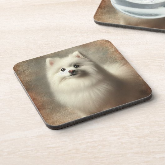 American Eskimo Dog コースター (左側)