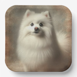 American Eskimo Dog ペーパープレート