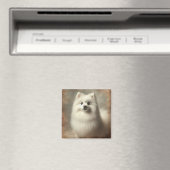 American Eskimo Dog マグネット (インサイチュ (食洗機))