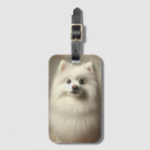 American Eskimo Dog ラゲッジタグ (正面縦)
