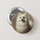 American Eskimo Dog 缶バッジ (正面&裏面)