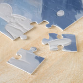 American Eskimo Dog Christmas Red Truck Holiday ジグソーパズル (側面)