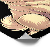 American Eskimo Dog Christmas Santa Hat Pet Dog Lo ポスター (角)