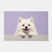 American Eskimo Dog Doormat Art ドアマット (正面)
