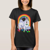 American Eskimo Dog Easter Eggs Bunny Tシャツ (正面)
