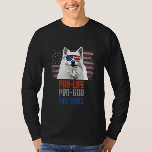 American Eskimo Dog Pro Life Pro God Pro Dogs Tシャツ (正面)