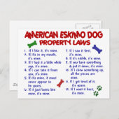 AMERICAN ESKIMO DOG Property Law 2 ポストカード (正面/裏面)