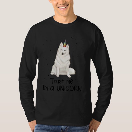 American Eskimo Dog Trust私はユニコーン犬 Tシャツ (正面)