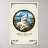 American Eskimo Dog Zoology Series ポスター (正面)
