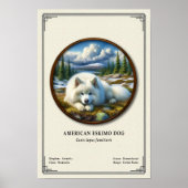 American Eskimo Dog Zoology Series ポスター (正面)