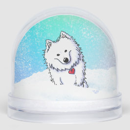American Eskimo Snow Globe