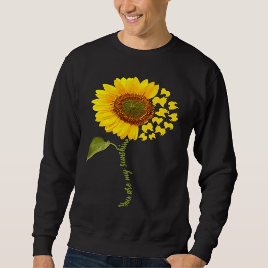 American Eskimo Sunflower Eskie スウェットシャツ (正面)