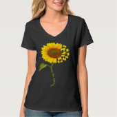 American Eskimo Sunflower Eskie Tシャツ (正面)