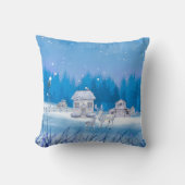 American Farm Signature Throw Pillow クッション (正面)