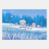 American Farm Wrapping Paper Flat Sheet Set of 3 ラッピングペーパーシート (正面2)