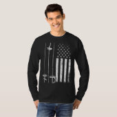 American Fencing Gear Patriotic Fencer 4th of July Tシャツ (正面フル)